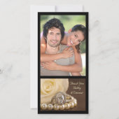 Oval Diamond Ring on Brown Wedding Bedankt (Voorkant)