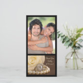 Oval Diamond Ring on Brown Wedding Bedankt (Staand voorkant)