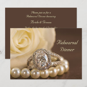 Oval Diamond Ring Roos Wedding Rehearsal Dinner Kaart
