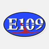 Oval E109 Euro Sticker (Voorkant)