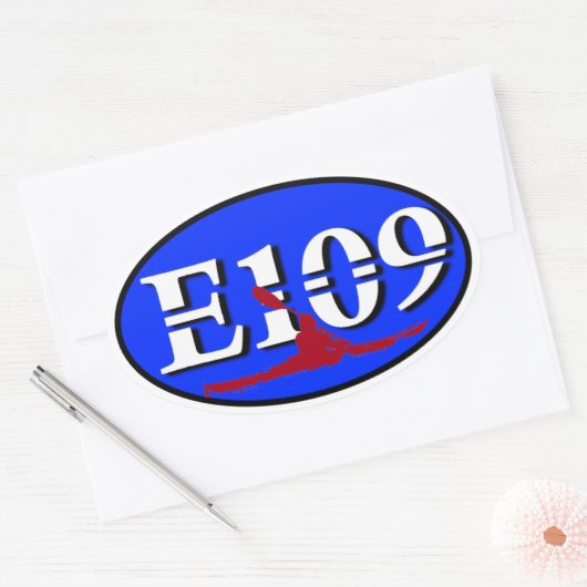 Oval E109 Euro Sticker (Envelop)