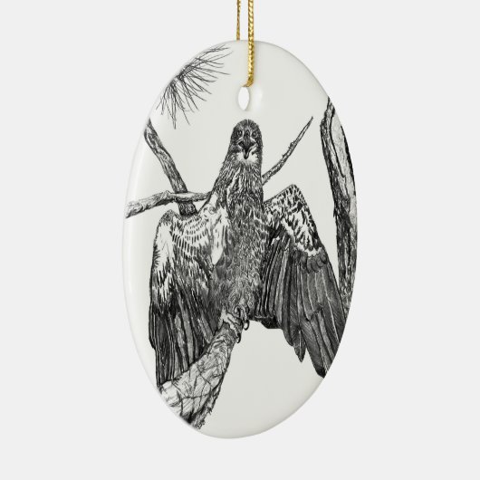 Oval Eagle Ornament E15 HOME SWFL Heraldic Pose (Rechts)
