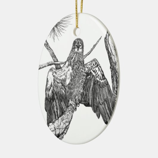 Oval Eagle Ornament E15 HOME SWFL Heraldic Pose (Links)