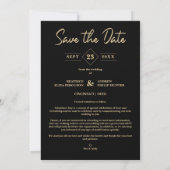 Oval Effect Black Heart Happy Valentine's Day Save The Date (Achterkant)