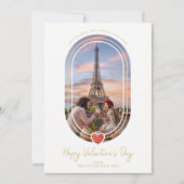 Oval Effect Red Heart Happy Valentine's Day Photo  Save The Date (Voorkant)