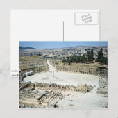 Oval forum uit Temple van Zeus, Romeinse stad Jera Briefkaart (Voorkant / Achterkant)