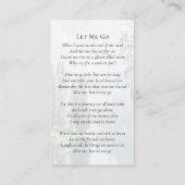 Oval Foto Forest Funeral Memorial Kaart Contactkaartje (Achterkant)