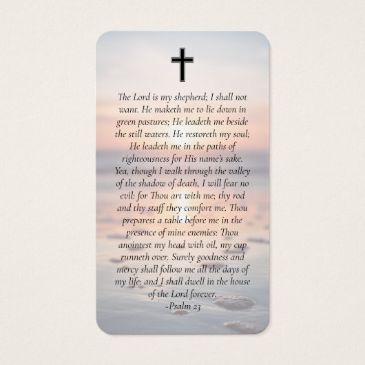 Oval Foto Ocean Memorial Prayer Kaart (Achterkant)