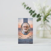 Oval Foto Ocean Memorial Prayer Kaart Contactkaartje (Staand voorkant)
