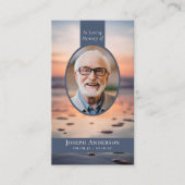 Oval Foto Ocean Memorial Prayer Kaart Contactkaartje (Voorkant)