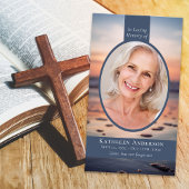 Oval Foto Ocean Memorial Prayer Kaart Contactkaartje