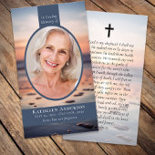 Oval Foto Ocean Memorial Prayer Kaart Contactkaartje