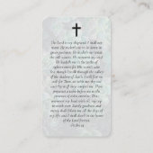 Oval Foto Succulent Memorial Prayer Kaart Contactkaartje (Achterkant)