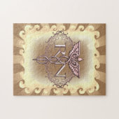Oval Gold Caduceus RN Nurse Legpuzzel (Horizontaal)