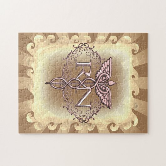 Oval Gold Caduceus RN Nurse Legpuzzel (Horizontaal)