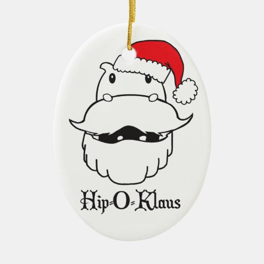 Oval Hip-O-Klaus Ornament (Voorkant)