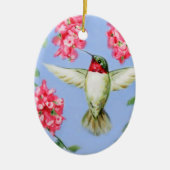 Oval Hummingbird Ornament (Voorkant)