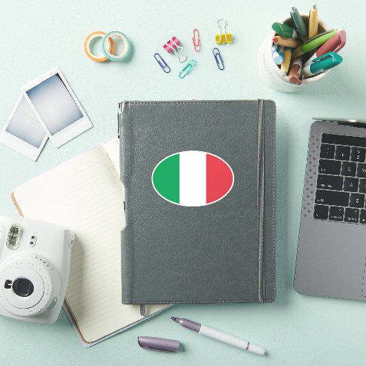 Oval Italiaanse vlag Sticker (iPad Cover)
