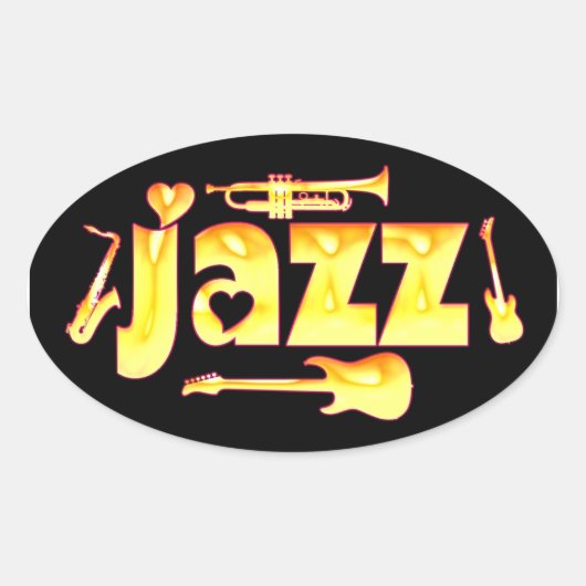 Oval Jazz Stickers (Voorkant)