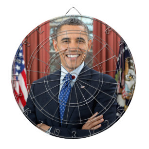 Oval Kantoor Portrait, Obama Barack Amerikaans Pre Dartbord