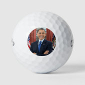 Oval Kantoor Portrait, Obama Barack Amerikaans Pre Golfballen (Voorkant)