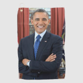 Oval Kantoor Portrait, Obama Barack Amerikaans Pre Golfhanddoek (Voorkant)