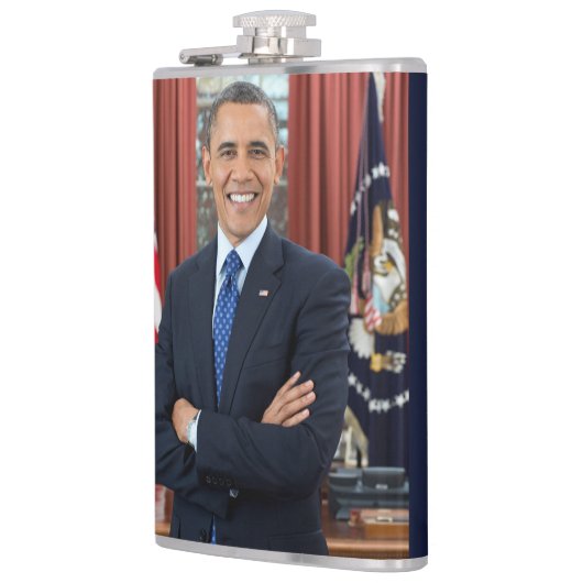 Oval Kantoor Portrait, Obama Barack Amerikaans Pre Heupfles (Links)