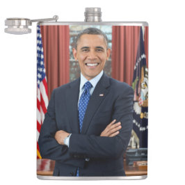 Oval Kantoor Portrait, Obama Barack Amerikaans Pre Heupfles