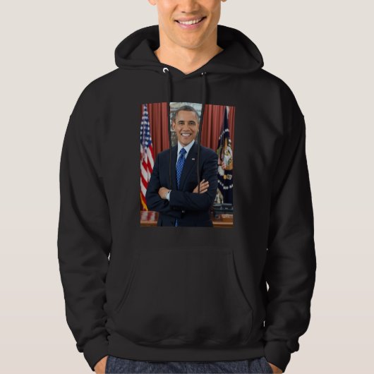 Oval Kantoor Portrait, Obama Barack Amerikaans Pre Hoodie (Voorkant)