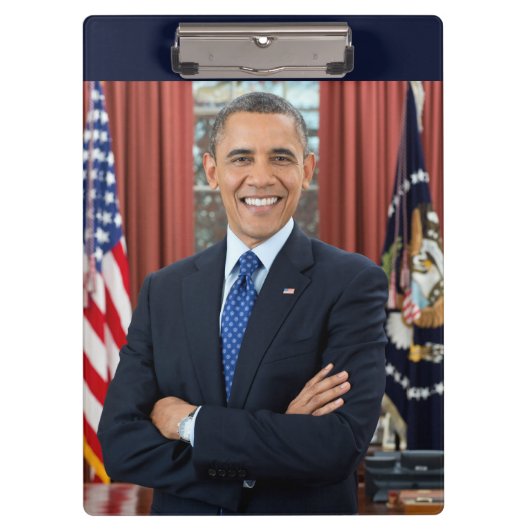 Oval Kantoor Portrait, Obama Barack Amerikaans Pre Klembord (Voorkant)