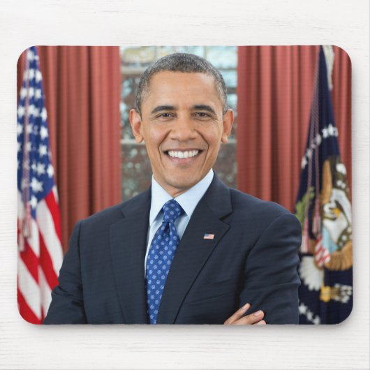 Oval Kantoor Portrait, Obama Barack Amerikaans Pre Muismat (Voorkant)