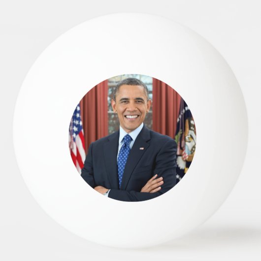Oval Kantoor Portrait, Obama Barack Amerikaans Pre Pingpongbal (Voorkant)