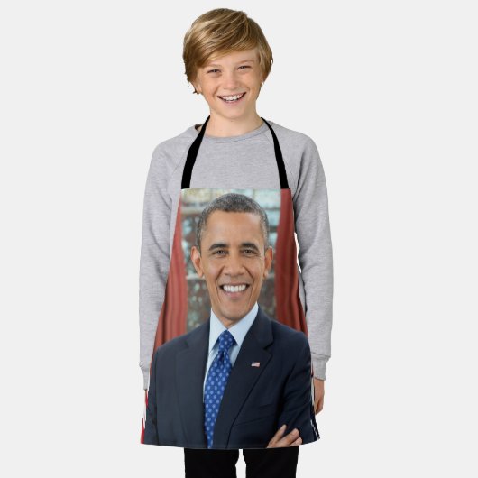 Oval Kantoor Portrait, Obama Barack Amerikaans Pre Schort (Gedragen)