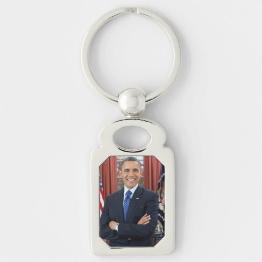 Oval Kantoor Portrait, Obama Barack Amerikaans Pre Sleutelhanger (Voorkant)