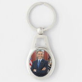 Oval Kantoor Portrait, Obama Barack Amerikaans Pre Sleutelhanger (Voorkant)