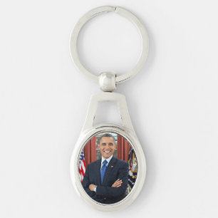 Oval Kantoor Portrait, Obama Barack Amerikaans Pre Sleutelhanger