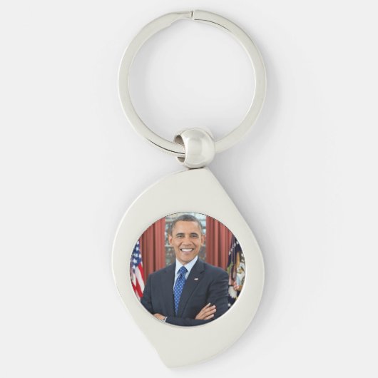 Oval Kantoor Portrait, Obama Barack Amerikaans Pre Sleutelhanger (Voorkant)