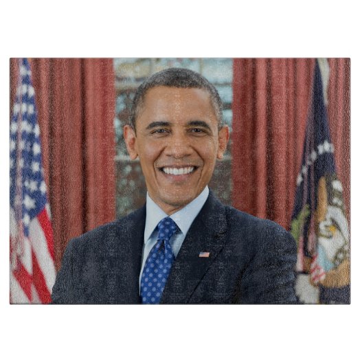 Oval Kantoor Portrait, Obama Barack Amerikaans Pre Snijplank (Voorkant)