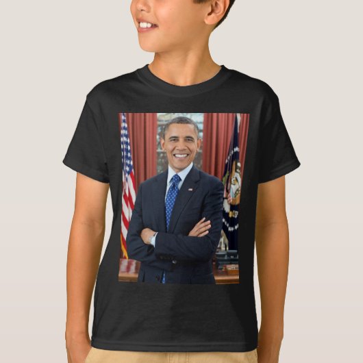 Oval Kantoor Portrait, Obama Barack Amerikaans Pre T-shirt (Voorkant)