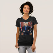 Oval Kantoor Portrait, Obama Barack Amerikaans Pre T-shirt (Voorkant volledig)