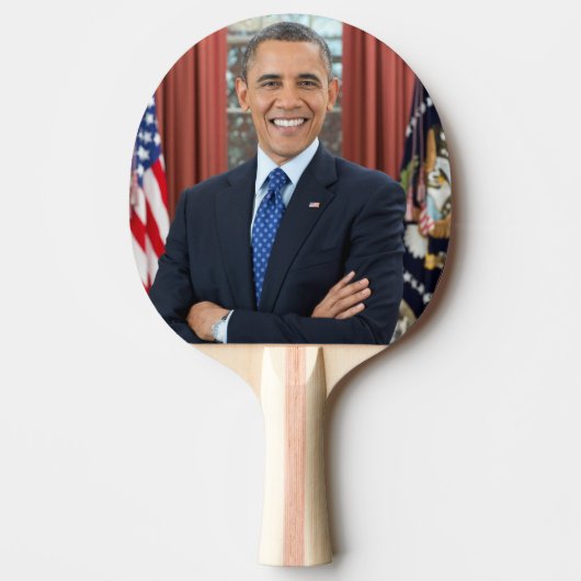 Oval Kantoor Portrait, Obama Barack Amerikaans Pre Tafeltennisbatje (Voorkant)