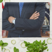 Oval Kantoor Portrait, Obama Barack Amerikaans Pre Theedoek (Gevouwen)