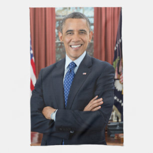 Oval Kantoor Portrait, Obama Barack Amerikaans Pre Theedoek