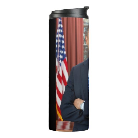 Oval Kantoor Portrait, Obama Barack Amerikaans Pre Thermosbeker (Gedraaid links)