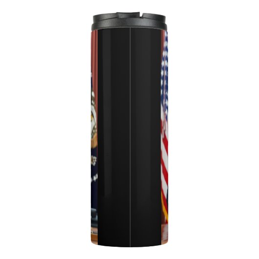 Oval Kantoor Portrait, Obama Barack Amerikaans Pre Thermosbeker (Achterkant)