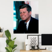 Oval Kantoor Portrait President John F. Kennedy Poster (Thuiskantoor)