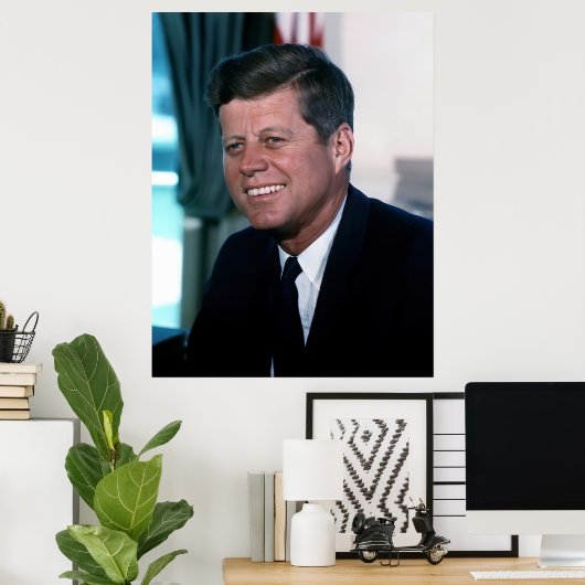 Oval Kantoor Portrait President John F. Kennedy Poster (Thuiskantoor)