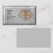 Oval koper Caduceus LPN Nurse Visitekaartje (Voorkant / Achterkant)