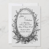 Oval Mirror Wedding Uitnodiging (Voorkant)