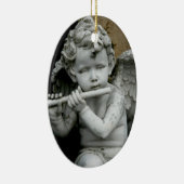 Oval Ornament Cherub die zijn flute speelt (Rechts)